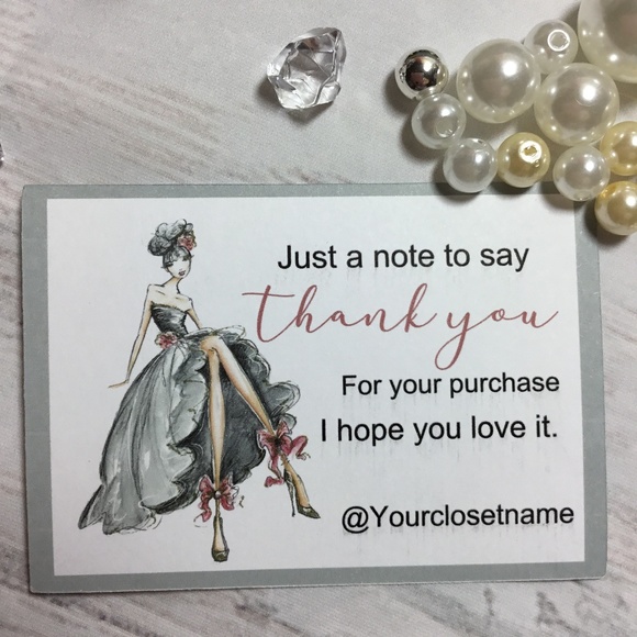 100 Fashion Girl Personalized Thank You Card - Picture 5 of 10